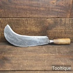 Antique Blacksmith Hand Made Coppicing Billhook - Refurbished Ready For Use