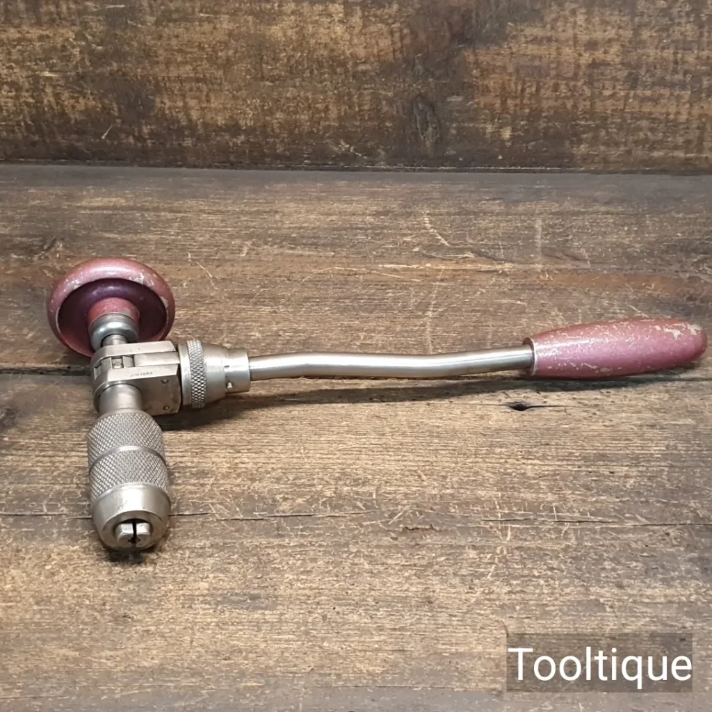Vintage Czechoslovakian Carpenters Ratchet Corner Brace - Good Condition