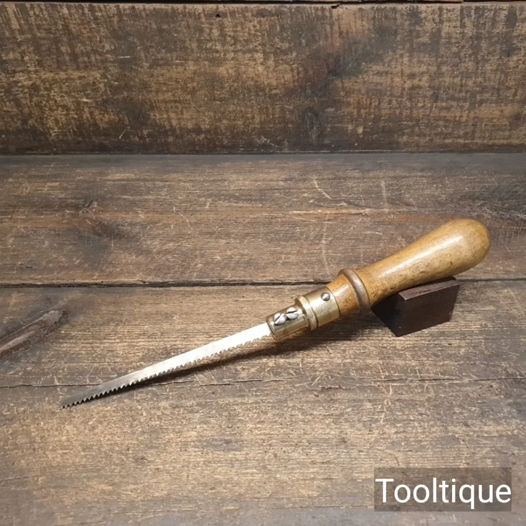 Vintage Footprint Sheffield Beechwood Brass Padsaw - Sharpened Ready To Use