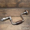 Antique Quality Rosewood Handled Unmarked Carpenters Brace - Refurbished