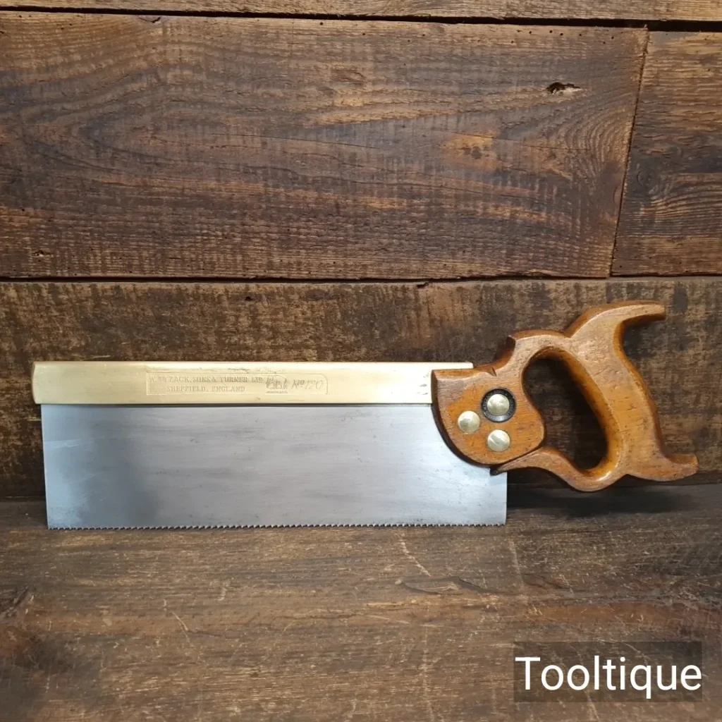 Vintage 12” Tyzack Turner No: 120 Brass Back 13 Tpi Cross Cut Bench Saw - Fully Refurbished