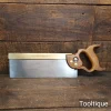 Vintage 12” Tyzack Turner No: 120 Brass Back 13 Tpi Cross Cut Bench Saw - Fully Refurbished