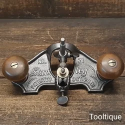 Antique Stanley USA Pat Dated Oct 29-01 Open Throat Router Plane - Refurbished