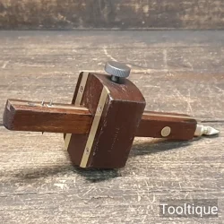 Vintage Marples Mahogany & Brass Screw Adjustment Mortice Gauge - Refurbished