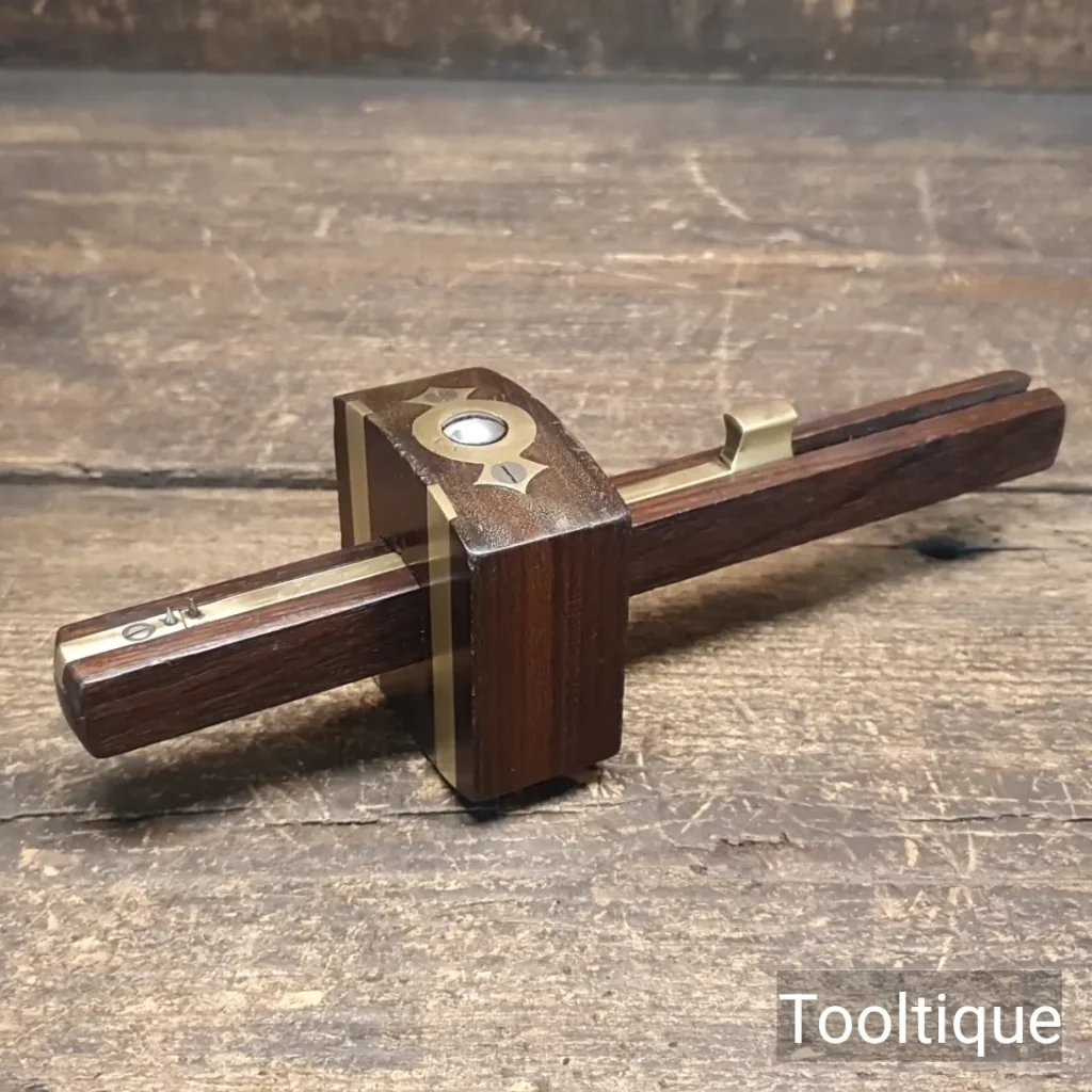 Vintage I. Sorby Rosewood & Brass Carpenters Mortice Gauge - Refurbished