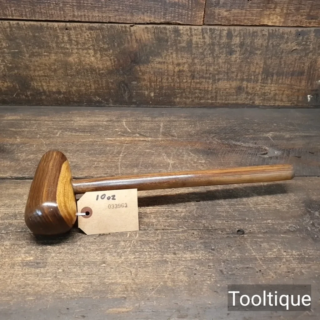 Vintage 10oz Plumbers Lignum Vitae Lead Dressing Mallet - Refurbished For Use