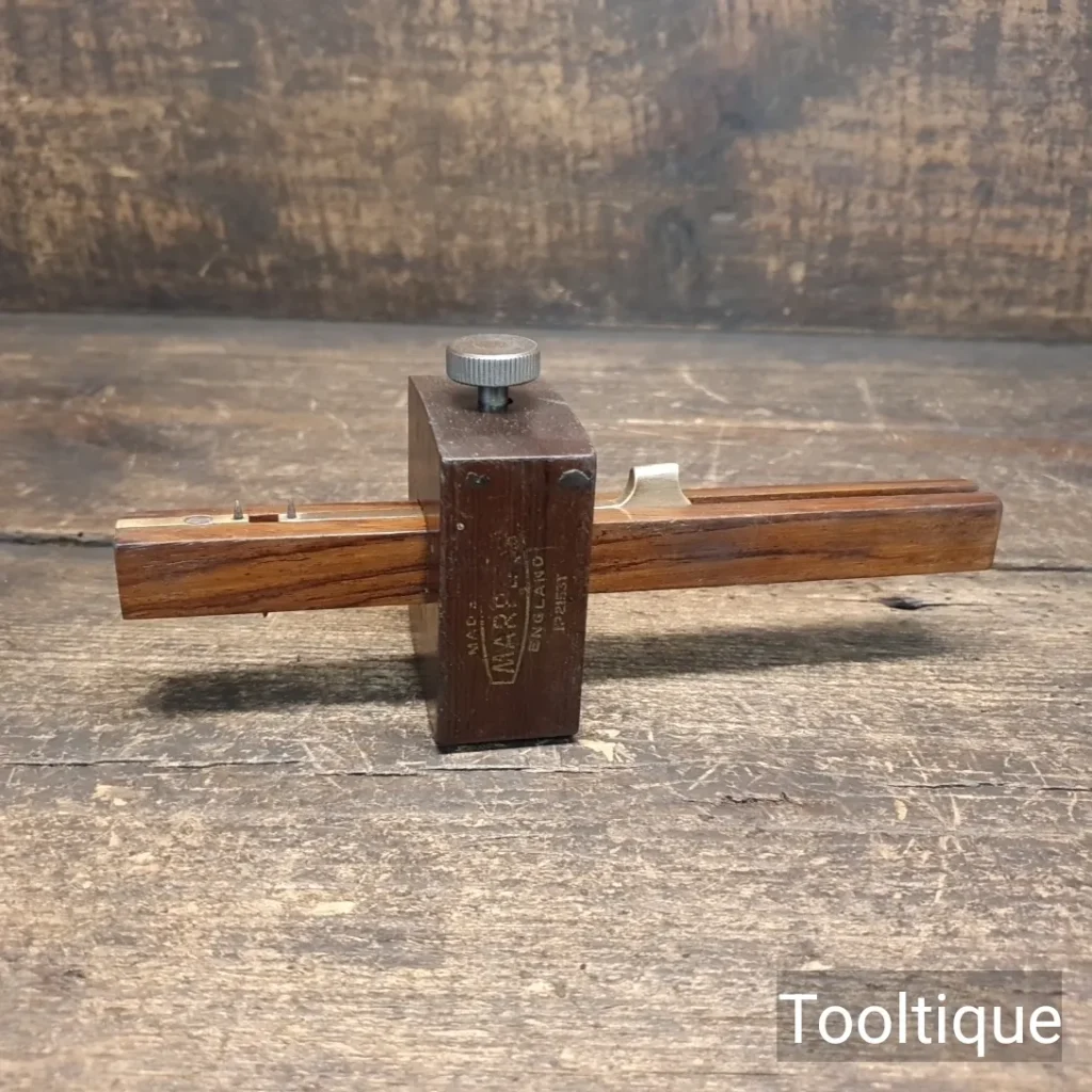 Vintage Marples Mahogany Brass Mortice Gauge - Refurbished Ready To Use
