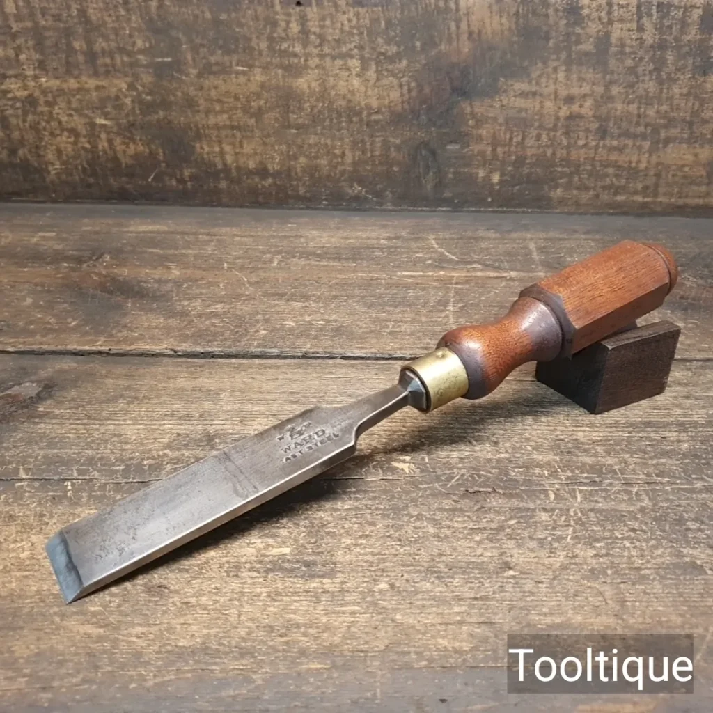 Vintage 1 ¼” Ward & Payne Firmer Chisel Mahogany Handle - Refurbished