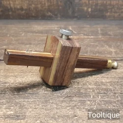 Modern Mahogany & Brass Marples Mortice Gauge - Refurbished Ready To Use