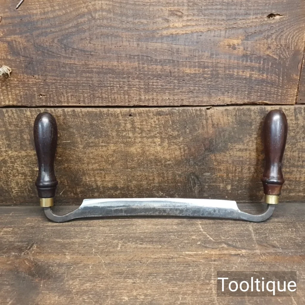 Vintage Blacksmith Made Drawknife Rosewood Handles - Refurbished