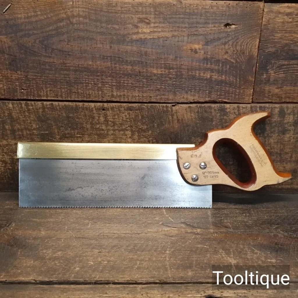 Vintage 12” Footprint Brass Back Cross Cut Bench Saw - Fully Refurbished