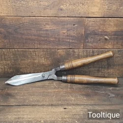 Vintage Cast Steel Gardeners Shears Ashwood Handles - Sharpened Refurbished