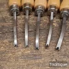 Vintage Set 5 No: George Barnsley New Old Stock Leatherworking Edge Shaves No’s: 1-5