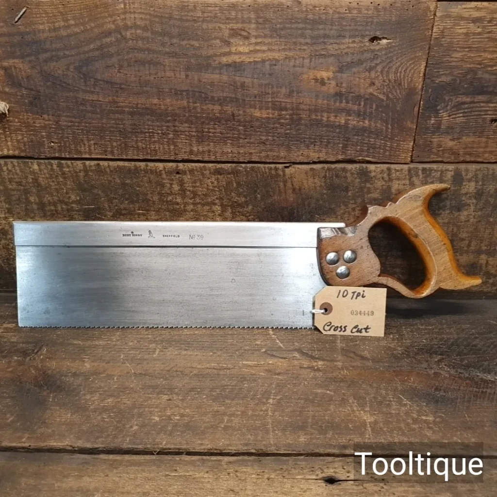 Vintage 14” Robert Sorby No: 39 Steel Back Cross Cut Bench Saw - Sharpened Refurbished