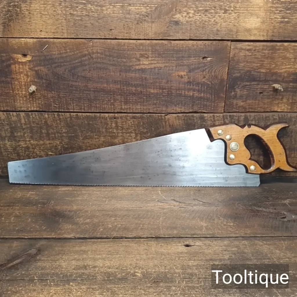 Vintage 22” English Warranted Superior 9 Tpi Rip Saw - Refurbished Sharpened