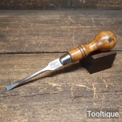 Vintage 8” I. Sorby Sheffield Boxwood ¼” Flat End Screwdriver - Refurbished