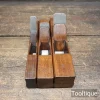 3 No: Vintage Patternmakers Beechwood Round or Hollowing Planes - Refurbished
