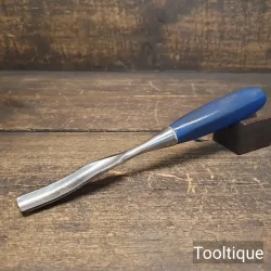 Vintage 5/8” Marples Blue Chip Curved Stem Woodcarving Gouge Chisel - Refurbished