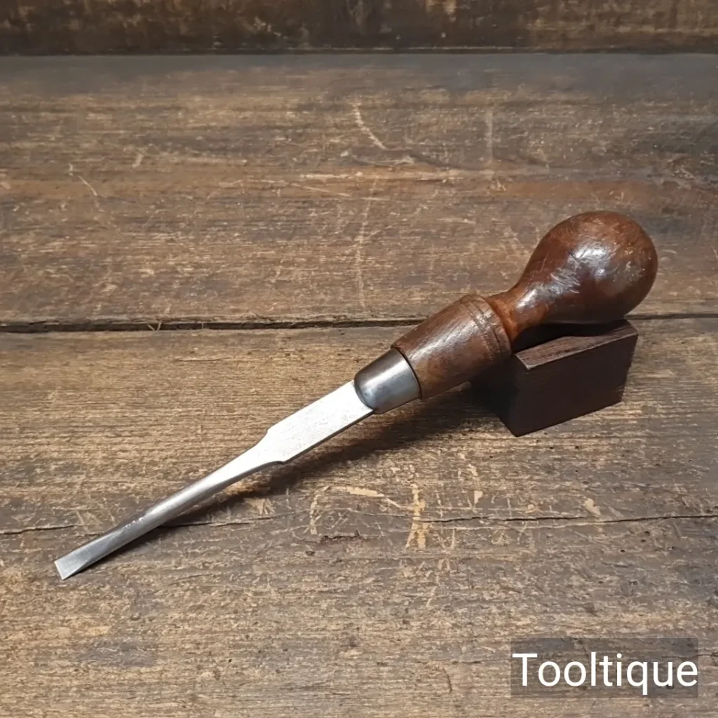 Vintage 9 ½” British Cabinetmakers 9/32” Flat End Screwdriver - Refurbished