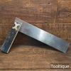 Antique Ebony & Brass Carpenters 12” Square - Refurbished Ready For Use