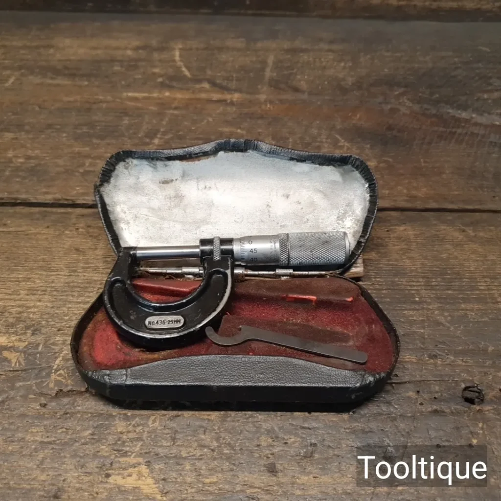 Vintage 1” Boxed L.S Starrett USA No: 436 Imperial Micrometer - Good Condition