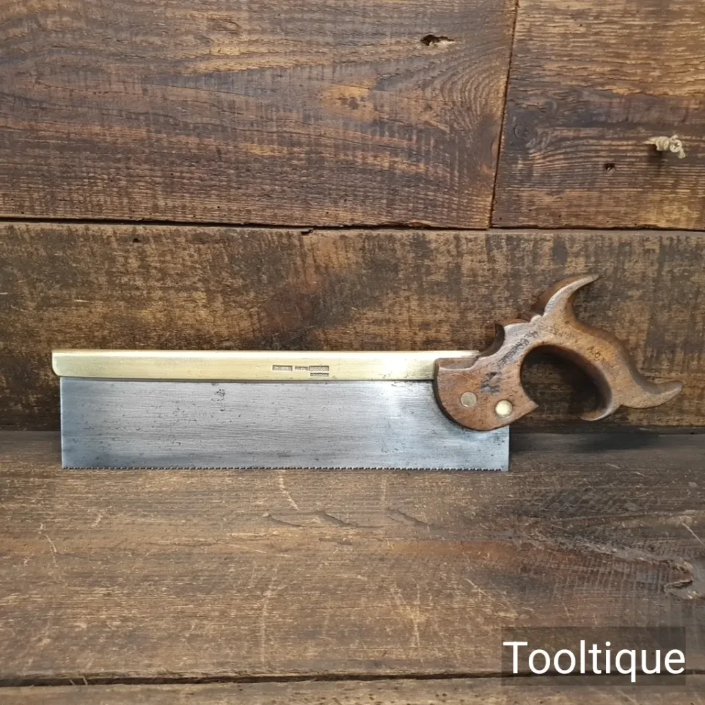 Scarce Antique I. Hill Late Howel 12” Brass Back Cross Cut Carcass Hand Saw - Refurbished