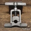 Vintage 9mm Vice Pipe Clamp with Wing Nut Threaded Adjuster - Good Condition
