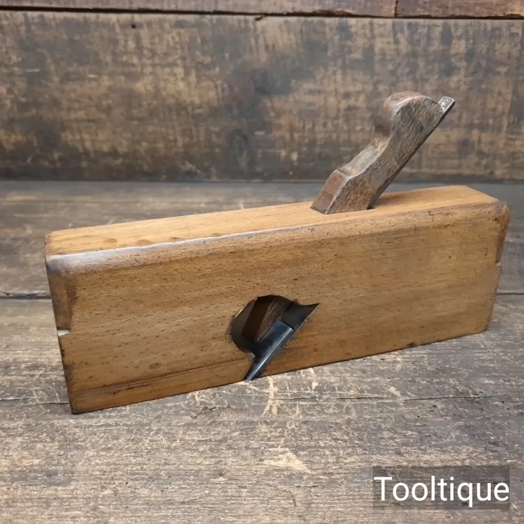 Vintage 1 ½” Carpenters Skew Iron Beechwood Rabbet Plane - Refurbished Ready For Use
