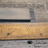 Vintage Norton India 7” x 2” Medium Grit Oil Stone Mahogany Box - Lapped Flat