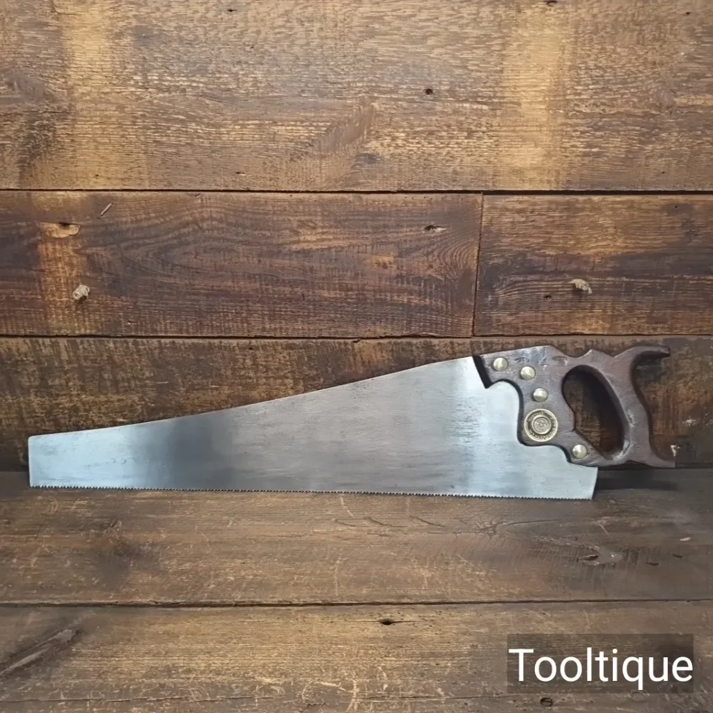Vintage 24” A.F Parkes Co. Ltd 7 Tpi Rip Saw Mahogany Handle - Fully Refurbished