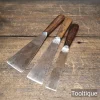 3 No: Vintage Flexible Filler Knives & Scraper Rosewood Mahogany Handles - Refurbished