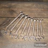 8 Vintage King Dick Metric Spanners 12mm-19mm -Good Condition