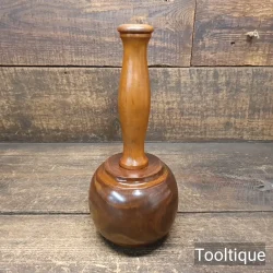 Bespoke Hand Wood-Turned Reclaimed Old Lignum Vitae Mallet - Yew Handle