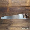 Rare Antique 26” Cresent Rip Saw 5 Tpi by Simonds Saw Mfg. - Sharpened Ready To Use