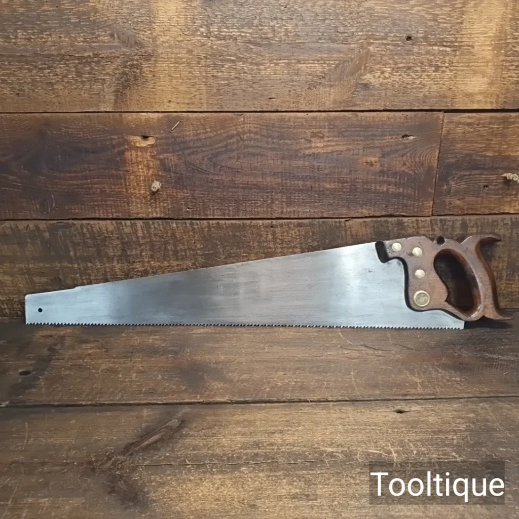 Rare Antique 26” Cresent Rip Saw 5 Tpi by Simonds Saw Mfg. - Sharpened Ready To Use