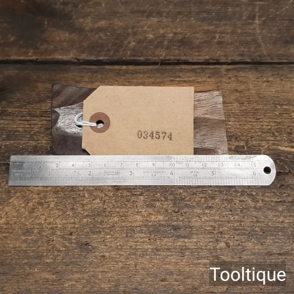 Vintage 6” Rabone Chesterman No: 34 Imperial & Metric Steel Ruler - Good Condition