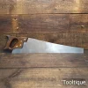 Vintage 24” Tyzack Turner 8 Tpi Rip Saw - Fully Refurbished Ready To Use