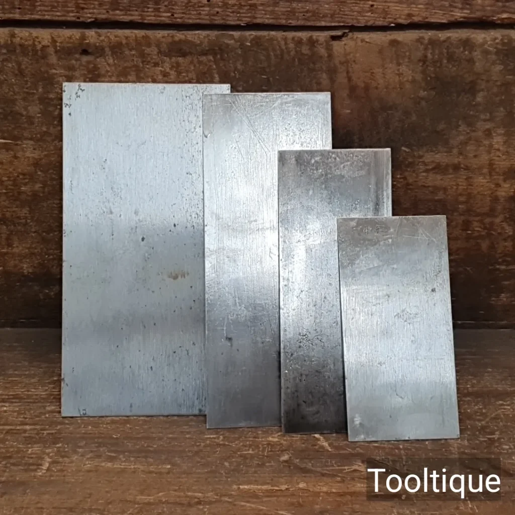 4 No: Vintage Cabinet Makers High Carbon Steel Scrapers - Refurbished Ready To Use