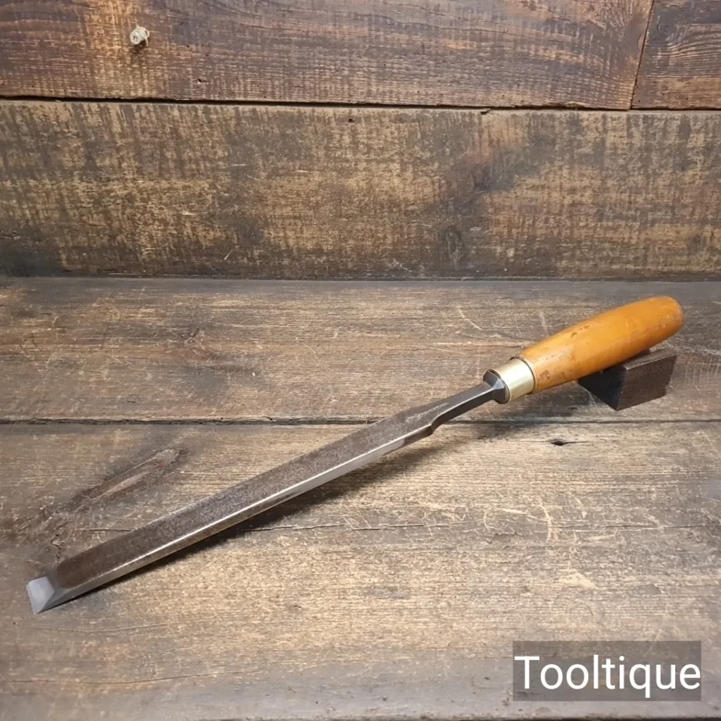 Antique 7/8” ZMG Long Series Heavy Duty Cast Steel Timber Framing Chisel - Refurbished
