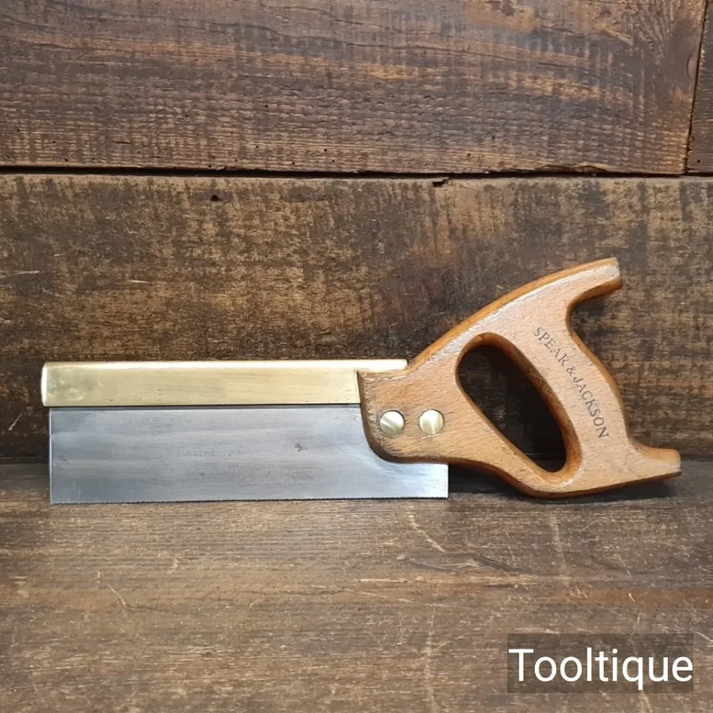Vintage 1970’s 8” Spear & Jackson Brass Back Dovetail Saw 20 TPI - Refurbished