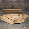 Antique Stanley London Draughtsman Radius/Curved Fruitwood Templates in Original Box