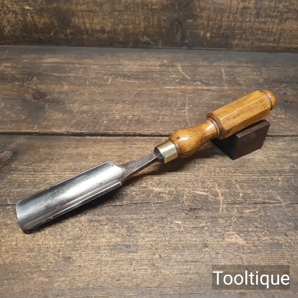 Vintage 1 3/16” Keaney & Wood Cast Steel Carpenters Gouge Chisel - Refurbished