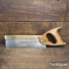 Vintage 1950’s Spear & Jackson Sheffield 10” Brass Back Dovetail Saw - Fully Refurbished