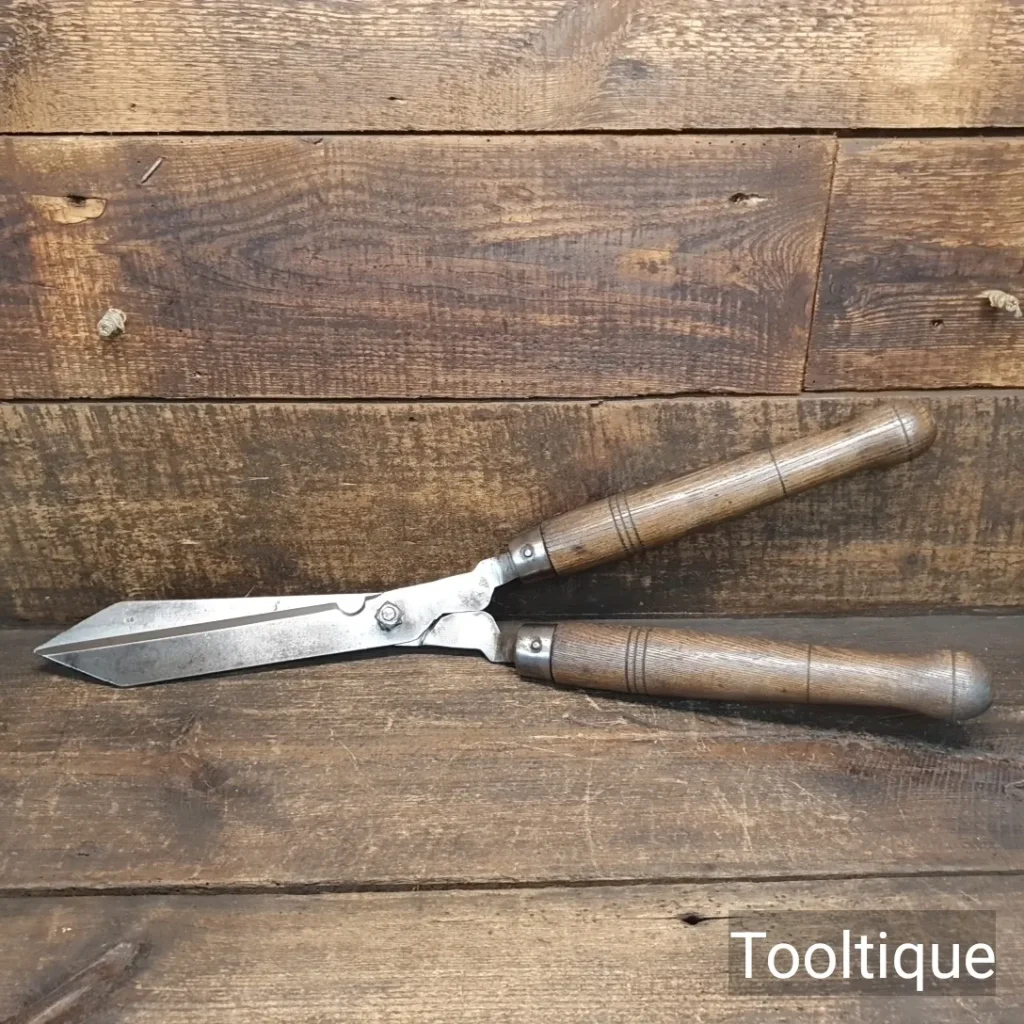 Vintage Gardeners High Carbon Cast Steel Hedging Shears - Fully Refurbished