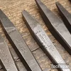 9 No: Antique Carpenters Brace Countersinking Centre Screwdriver Bits - Sharpened