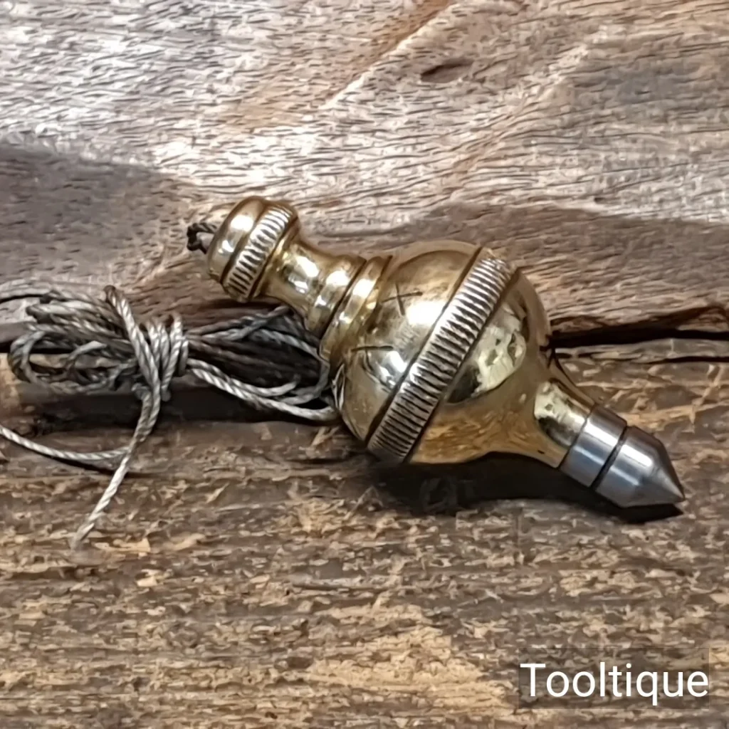 Vintage Small Steel Tipped Brass Plumb Bob - Refurbished Ready To Use