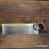 Lovely Antique Drabble & Sanderson 14” Brass Back Cross Cut Bench Saw - Refurbished