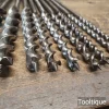 10 No: Vintage Jenning Pattern Double Spur Brace Auger Bits - Sharpened