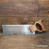Vintage 12” Henry Disston USA Cross Cut Steel Back Bench Saw - Fully Refurbished