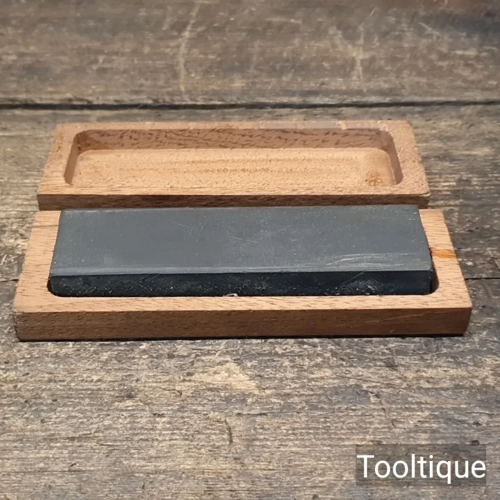 Vintage Boxed 4 ½” x 1 ¼” Fine Welsh Slate Razor Honing Stone - Good Condition